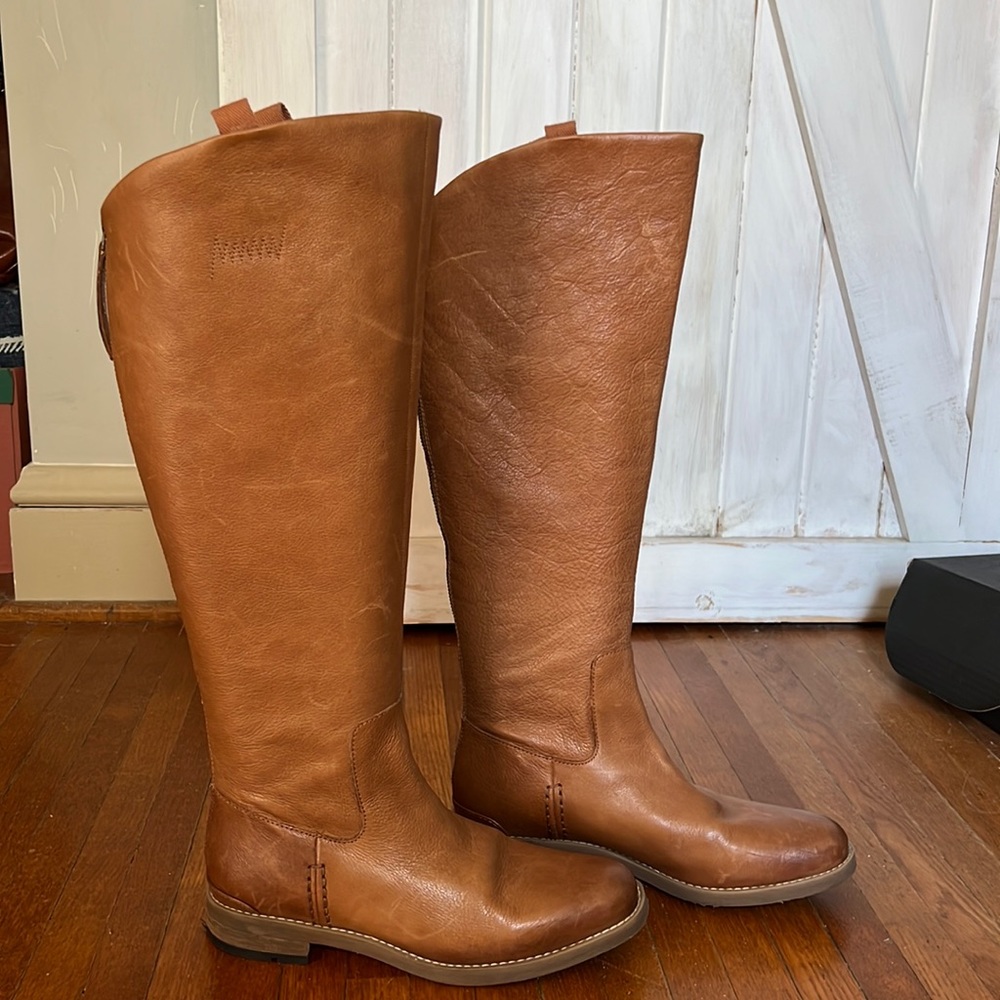 Franco Sarto Meyer Tan  tall boots. 9M brand new